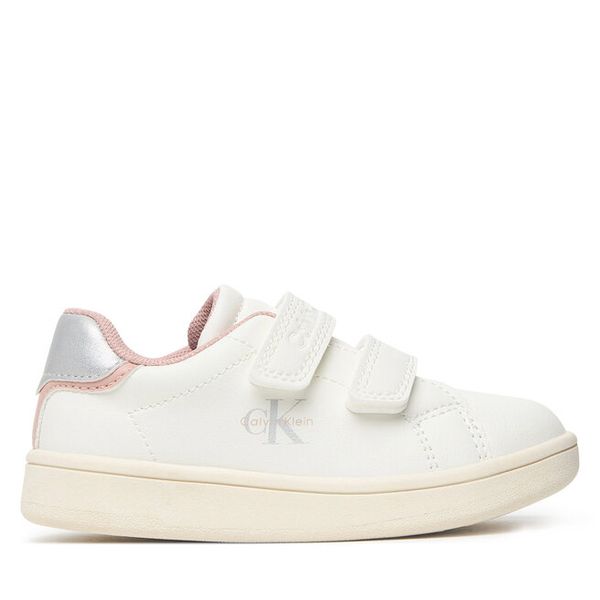 Sneakersy Calvin Klein. Białe trampki i tenisówki chłopięce Calvin Klein, bez wzorów, bez zapięcia. Za 272.99 zł.