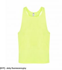 JHK - Sportowo-plażowy t-shirt bez rękawków złoty fluorescencyjny XS. Żółte t-shirty męskie JHK, m, bez wzorów, sportowe, bez kołnierzyka. Za 22.10 zł.