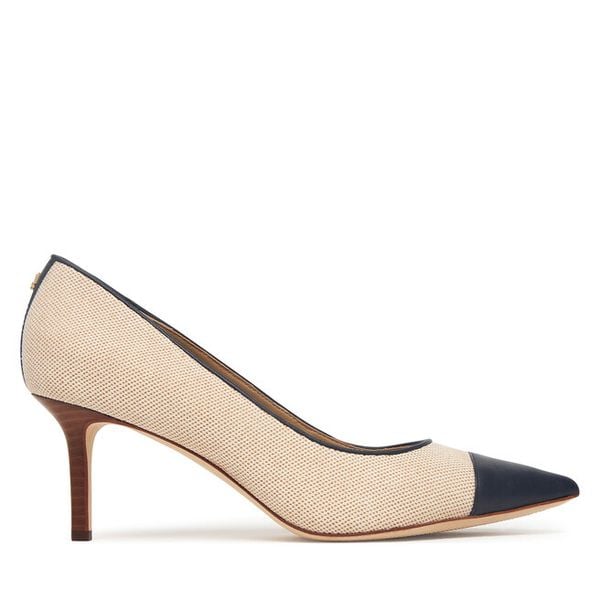 Szpilki LAUREN RALPH LAUREN. Brązowe szpilki damskie Lauren Ralph Lauren, bez wzorów, bez obcasa, bez zapięcia. Za 656.99 zł.