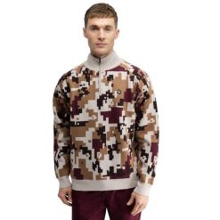 Męski sweter golfowy Siroko Fade Sand. Brązowe buty sportowe męskie SIROKO, z materiału, bez zapięcia, na golfa. Za 296.00 zł.