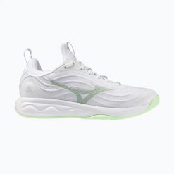 Buty do siatkówki damskie Mizuno Wave Luminous Elite. Białe obuwie sportowe damskie Mizuno, bez wzorów, z materiału, do siatkówki, mizuno wave. Za 549.99 zł.