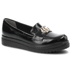 Czarne Półbuty Dwunasty Shoes Damskie Modne Buty. Czarne półbuty damskie Dwunasty Shoes, bez wzorów, ze skóry, bez obcasa, na platformie, bez zapięcia. Za 229.00 zł.