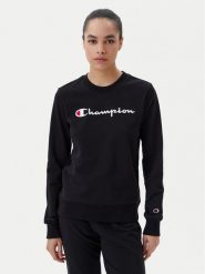 Champion Bluza 117752 Czarny Regular Fit. Czarne bluzy damskie Champion, xl, bez wzorów, z bawełny, bez kaptura. Za 199.99 zł.
