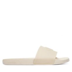 Klapki Calvin Klein. Białe klapki damskie Calvin Klein, bez wzorów, bez obcasa. Za 189.99 zł.