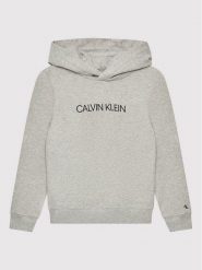 Calvin Klein Jeans Bluza Institutional IU0IU00163 Szary Regular Fit. Szare bluzy dla chłopców Calvin Klein Jeans, bez wzorów, z bawełny, bez ramiączek, bez kaptura. Za 209.99 zł.