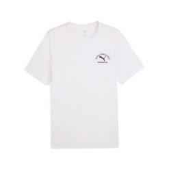 Męska koszulka PUMA Class z grafiką PUMA White. Białe buty sportowe męskie Puma, bez zapięcia, na fitness i siłownię. W wyprzedaży za 94.00 zł.