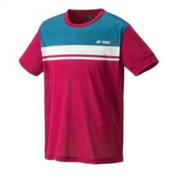 Koszulka sportowa męska Yonex Crew Neck Stripes 2023. Czerwone koszulki sportowe męskie YONEX, l, bez wzorów, z materiału, bez kołnierzyka, bez ramiączek, na fitness i siłownię. Za 221.00 zł.