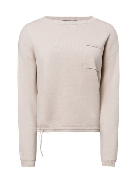 Comma Sweter Kobiety beżowy|srebrny, S. Brązowe swetry damskie comma, s, bez wzorów, bez kołnierzyka, bez ramiączek, bez kaptura. Za 329.95 zł.