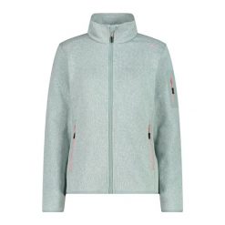 Damski polar CMP. Zielone bluzy sportowe damskie CMP, bez wzorów, z polaru, bez kaptura, narciarskie. Za 316.70 zł.