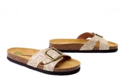 DR. BRINKMANN 700906-08 beige, klapki damskie. Brązowe klapki damskie Dr. Brinkmann, bez wzorów, bez obcasa. Za 182.67 zł.