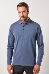 Męska Koszulka polo golf szybkoschnący długi rękaw do rozm. 7XL. Niebieskie bluzki z długim rękawem męskie JAY-PI, m, bez wzorów, z bawełny, bez kołnierzyka. Za 191.99 zł.