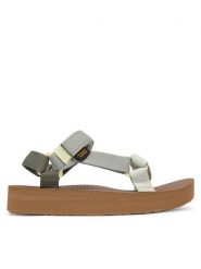 Teva Sandały Midform Universal 1090969 Zielony. Zielone sandały damskie Teva, bez wzorów, z materiału, bez obcasa, na koturnie, bez zapięcia. Za 329.99 zł.