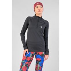 Bluza Coldproof Ocieplana Zip Damska Nessi Sportswear. Czarne bluzy damskie NESSI SPORTSWEAR, bez wzorów, bez kaptura. Za 499.00 zł.