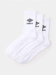 Skarpetki 3 pack Umbro - biały. Białe skarpety męskie Sinsay, bez wzorów. Za 19.99 zł.