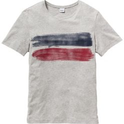 T-shirt z nadrukiem Regular Fit bonprix jasnoszary melanż. T-shirty męskie marki bonprix. Za 34.99 zł.