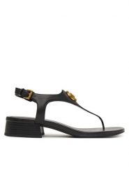 MICHAEL Michael Kors Sandały Mckenzie 40T6MZFS1L Czarny. Czarne sandały damskie MICHAEL Michael Kors, bez wzorów, ze skóry, bez obcasa, na płaskiej podeszwie, bez zapięcia. Za 719.99 zł.