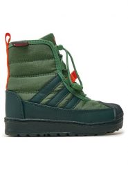 Adidas Kozaki Superstar 360 2.0 ID4051 Zielony. Zielone buty zimowe chłopięce Adidas, bez wzorów, z materiału, bez zapięcia. Za 239.99 zł.
