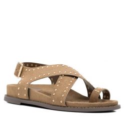 Sandały DeeZee. Brązowe klapki damskie DeeZee, bez wzorów, bez obcasa, na płaskiej podeszwie, bez zapięcia. Za 139.99 zł.