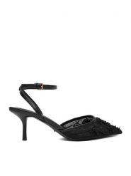 DeeZee Czółenka CEO-CD25-09-3 Czarny. Czarne czółenka damskie DeeZee, bez wzorów, z materiału, bez obcasa, bez zapięcia. Za 159.99 zł.