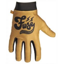 Rękawiczki rowerowe Bmx/ hulajnoga Fuse Omega. Brązowe rękawiczki dziecięce Fuse, bez wzorów. Za 161.99 zł.