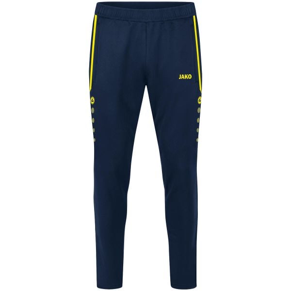 Damskie spodnie dresowe do treningu Jako Allround. Niebieskie spodnie dresowe damskie Jako, bez wzorów, z dresówki, na fitness i siłownię. Za 262.50 zł.