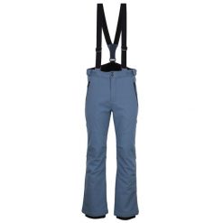 Spodnie narciarskie softshell Peak Mountain Ceprim. Niebieskie spodnie snowboardowe męskie Peak Mountain, bez wzorów, z softshellu, narciarskie. Za 350.00 zł.