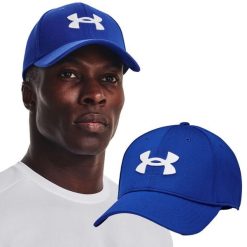 Czapka z daszkiem męska Under Armour Blitzing Cap. Niebieskie czapki i kapelusze męskie Under Armour, bez wzorów, sportowe. Za 79.99 zł.