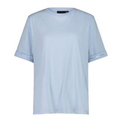 Koszulka damska CMP. Niebieskie koszulki sportowe damskie CMP, bez wzorów, bez kołnierzyka, bez ramiączek. Za 107.10 zł.