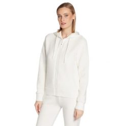 Bluza Damska Guess Biała - Elegancja i Komfort. Białe bluzy damskie Guess, z aplikacjami, bez kaptura. Za 369.99 zł.