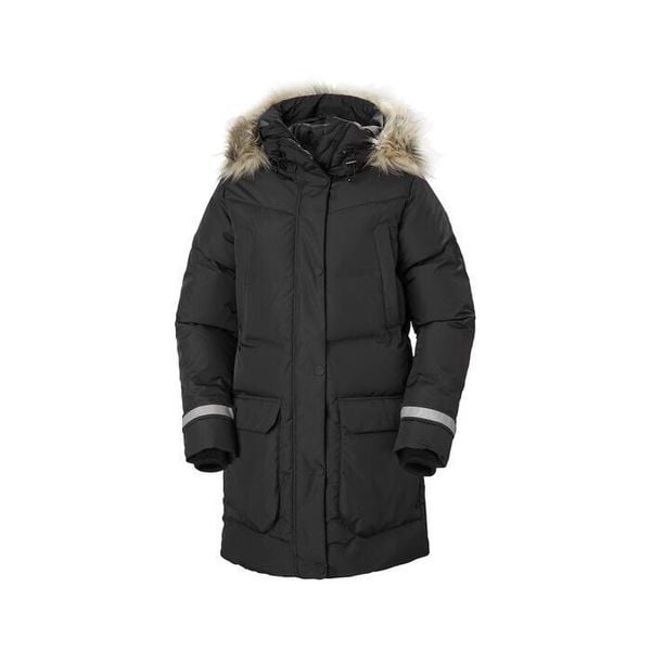 Parka damska Helly Hansen Bouvet down. Czarne kurtki damskie Helly Hansen, na zimę, bez wzorów, bez kaptura. Za 2,318.25 zł.
