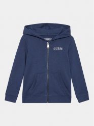 Guess Bluza N3YQ07 KAUG0 Granatowy Regular Fit. Niebieskie bluzy dla chłopców Guess, z aplikacjami, z bawełny, bez ramiączek, bez kaptura. Za 179.99 zł.