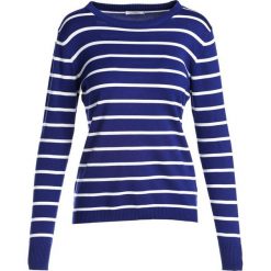 Ciemnoniebieski Sweter Meghan. Swetry damskie Born2be, na jesień, m, bez wzorów, klasyczne, bez kołnierzyka, bez ramiączek, długie, bez kaptura. Za 69.99 zł.