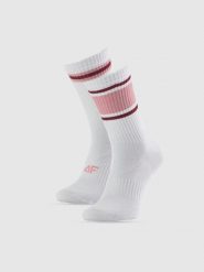 4F Skarpetki długie (2-pack) damskie - białe 35-38. Białe skarpety damskie 4f, bez wzorów, z bawełny. Za 49.99 zł.