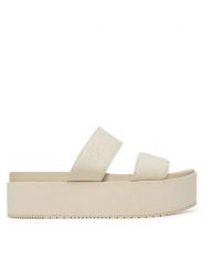 Calvin Klein Jeans Klapki Flatform Sandal Webbing In YW0YW01789 Écru. Klapki damskie Calvin Klein Jeans, bez wzorów, z jeansu, bez obcasa. Za 199.99 zł.
