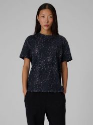 4F T-shirt relaxed z nadrukiem damski - szary M. Szare t-shirty damskie 4f, m, bez wzorów, z bawełny, klasyczne, bez kołnierzyka. Za 89.99 zł.