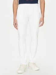 Tommy Hilfiger Chinosy Bleecker MW0MW26619 Biały Slim Fit. Białe eleganckie spodnie męskie Tommy Hilfiger, m, bez wzorów, z bawełny. Za 569.99 zł.
