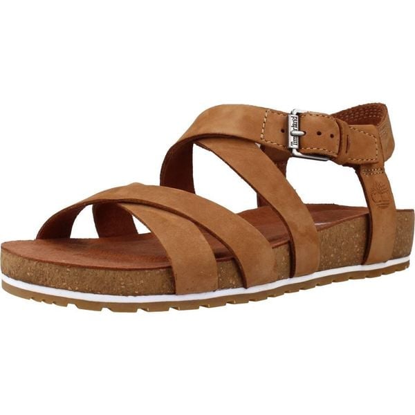 Sandały TIMBERLAND MALIBU WAVES ANKLE Brązowy. Brązowe sandały damskie Timberland, bez wzorów, z tkaniny, bez obcasa, bez zapięcia. W wyprzedaży za 343.15 zł.