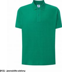 JHK PORA 210 - męskie polo z krótkim rękawem 100% stabilizowana bawełna, 200- 210g - jasnożółto-zielony S. Zielone koszulki polo męskie JHK, m, bez wzorów, z bawełny, bez ramiączek. Za 30.78 zł.