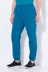 Damskie Spodnie dresowe lamówka z boku elastyczny ściągacz elastyczny dół. Czerwone spodnie dresowe damskie Ulla Popken, plus size, bez wzorów, z bawełny. Za 174.99 zł.
