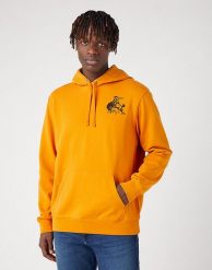 WRANGLER LOGO HOODIE MĘSKA BLUZA Z KAPTUREM NIEROZPINANA KAPTUR GOLDEN W656I4H43. Bluzy męskie Wrangler, l, bez wzorów, z kapturem. Za 139.99 zł.