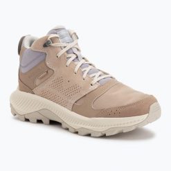 Buty turystyczne damskie Merrell Tempo Sol Mid Wp. Brązowe obuwie sportowe damskie Merrell, bez wzorów, trekkingowe. Za 389.99 zł.