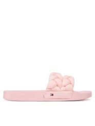 Tommy Jeans Klapki Tjw Braided Slide EN0EN02764 Różowy. Czerwone klapki damskie Tommy Jeans, bez wzorów, z jeansu, bez obcasa. Za 169.99 zł.