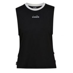 Koszulka damska DIADORA L. TANK BE ONE. Czarne koszulki sportowe damskie Diadora, l, bez wzorów, sportowe, bez kołnierzyka. Za 55.99 zł.