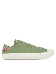 Converse Trampki Chuck Taylor All Star Rose Cross Stitch A13658C Zielony. Zielone trampki i tenisówki damskie Converse, bez wzorów, z materiału, retro, bez zapięcia. Za 299.99 zł.
