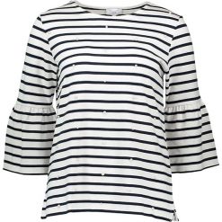 Koszulka w kolorze biało-niebieskim. T-shirty damskie Be Yourself, w paski, z okrągłym kołnierzem. W wyprzedaży za 130.95 zł.