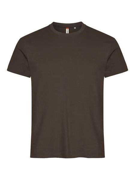 Clique Basic-T T-shirt męska dopasowana 100% bawełny – dark mocca. Brązowe t-shirty męskie CLIQUE, m, bez wzorów, z bawełny, bez kołnierzyka. Za 82.64 zł.