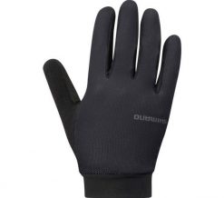 Damskie rękawiczki rowerowe EXPLORER FF, czarne. Czarne rękawiczki damskie Shimano, na jesień, bez wzorów, z elastanu. Za 259.90 zł.