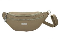Saszetka skórzana nerka BARBERINI'S 985-2 beżowa. Brązowe torebki do ręki damskie Barberinis, bez wzorów, ze skóry, eleganckie, bez dodatków. Za 169.99 zł.