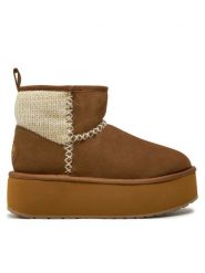 EMU Australia Śniegowce Stinger Knit Flatform W13143 Beżowy. Brązowe śniegowce i trapery damskie Emu Australia, ze skóry. Za 749.00 zł.
