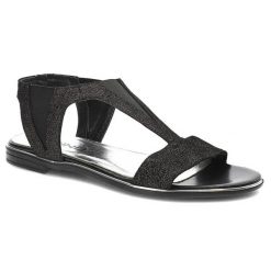 Czarne Sandały Karino Modne Płaskie Buty. Czarne sandały damskie Karino, bez wzorów, z materiału, bez obcasa, na płaskiej podeszwie, bez zapięcia. Za 169.00 zł.